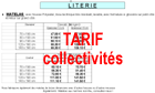 tarif literie textiles collectivités